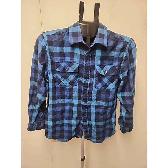 Ll Bean Blue Flannel Womans Size L 14-16 - Picture 2 of 8